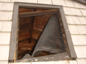 Raccoon damaged vent