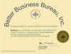 Better Business Bureau Certificate