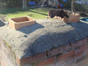 Rotted chimney flu